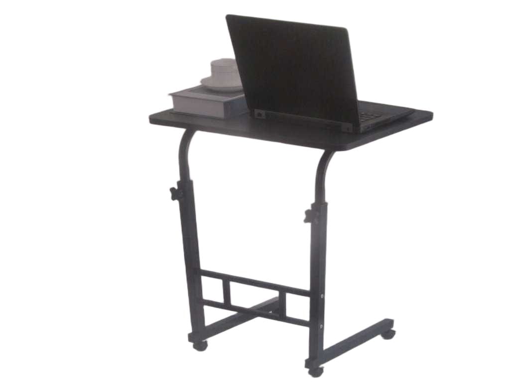 Telescopic Laptop Table Black Iron+mdf 60x40x89 Cm