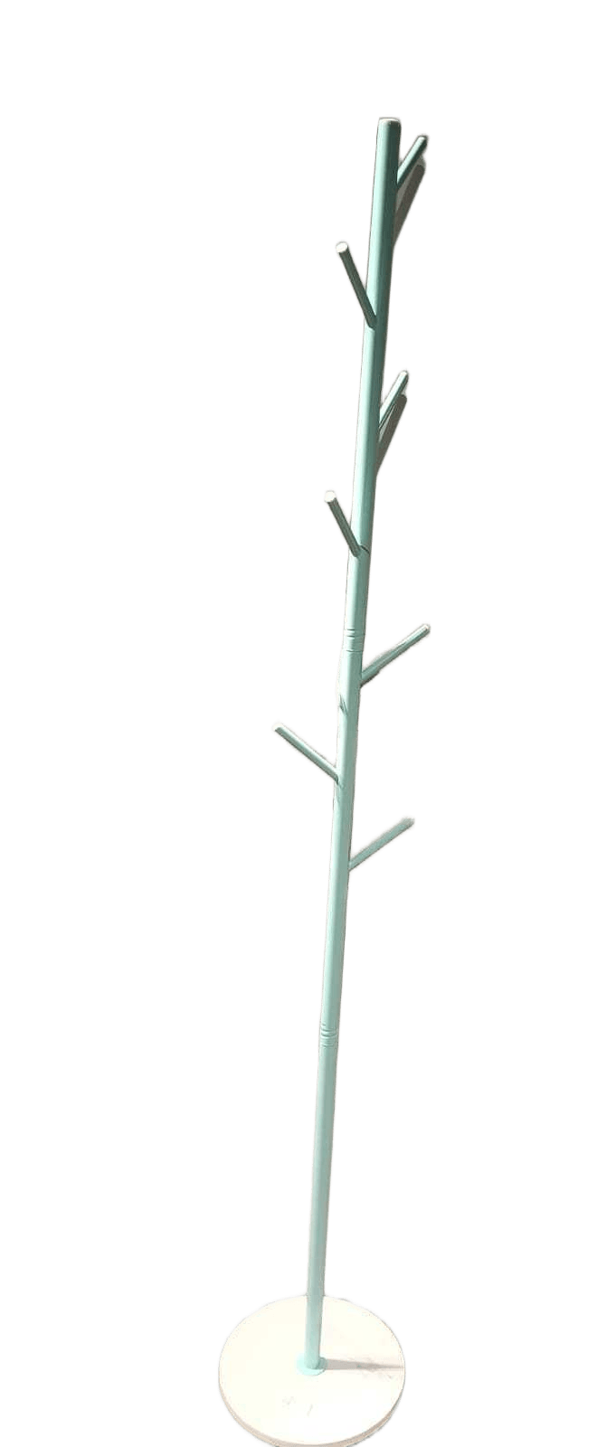 Coat Rack Iron+ceramic Base 7 Hook 25mm Tube Brown Box Blue 172cmx28