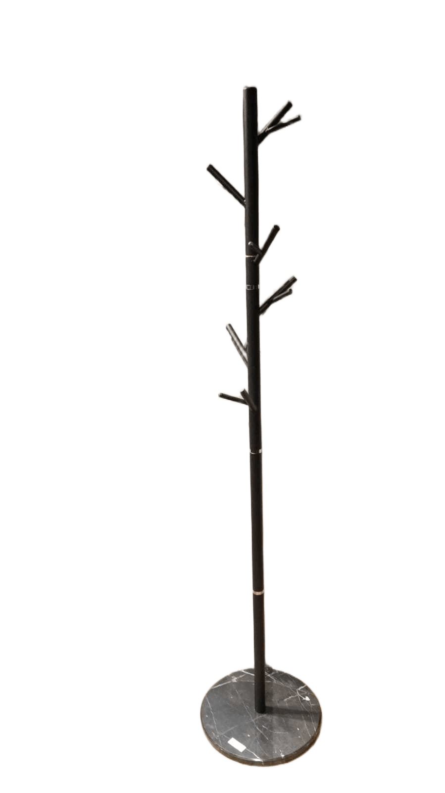 Coat Rack Iron+ceramic Base 12hook Sand Blast 32mm Tube Brown Box Black 177xd37cm