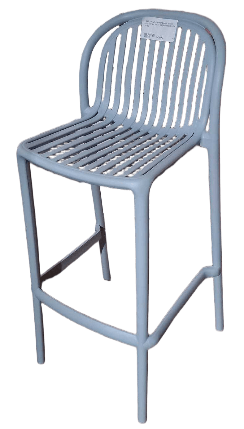 Bar Chair Pp Out Door Blue 49x49x104 Sh:75