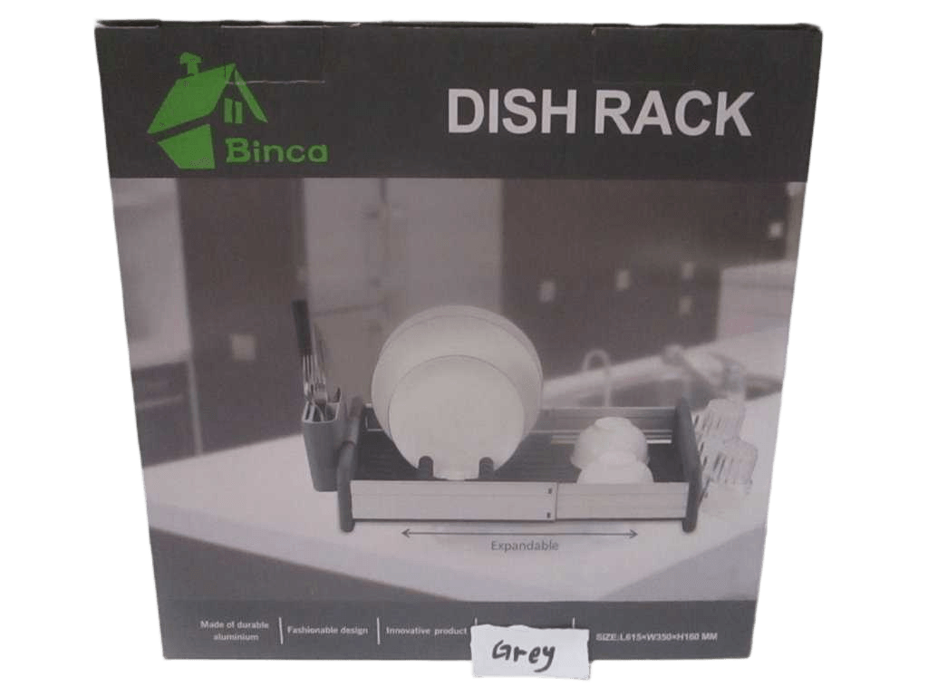Dish Rack Extensible Alu+pp Packing Color Box Grey 61.5*35*16cm