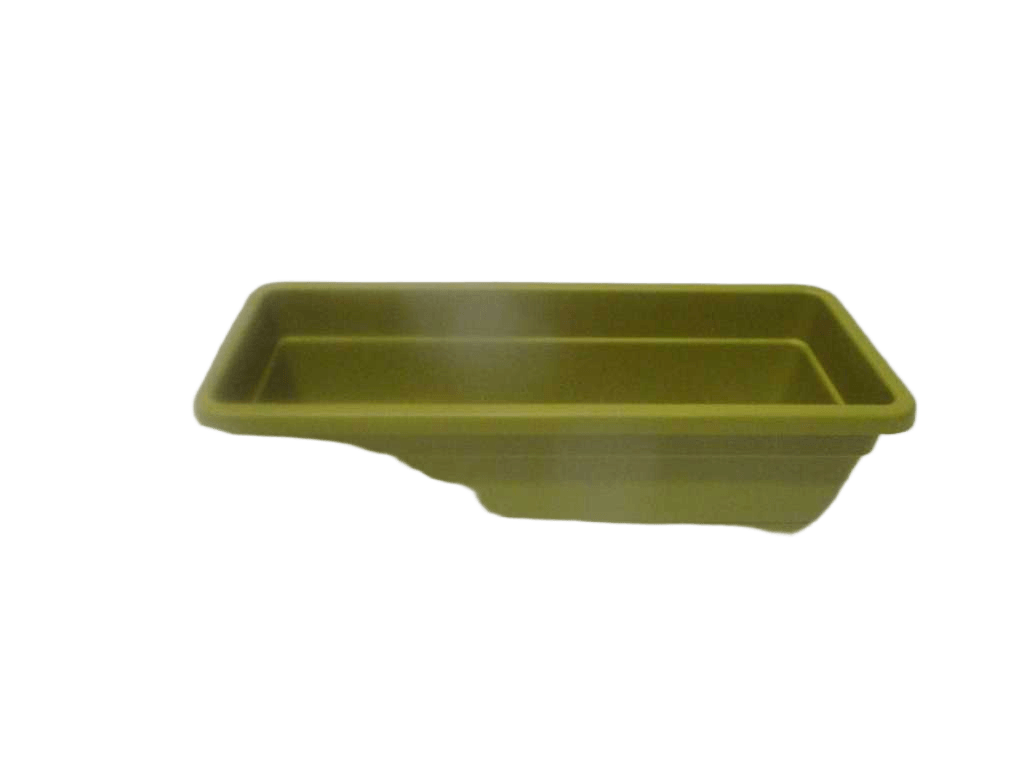 Flower Pot Iris Pp With Plate 507g 100% Recyclable Olive Yellow 50.7x19.6x15.9