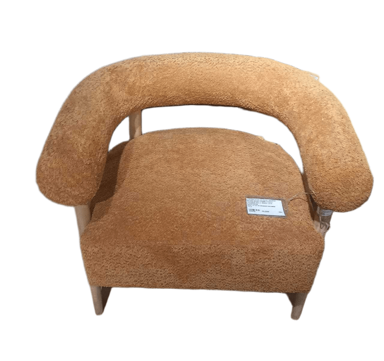 Leisure Chair Xs153-18 Orange Brown Wood Frame+fabric +sponge+solid Wood Legs 81x65x69cm