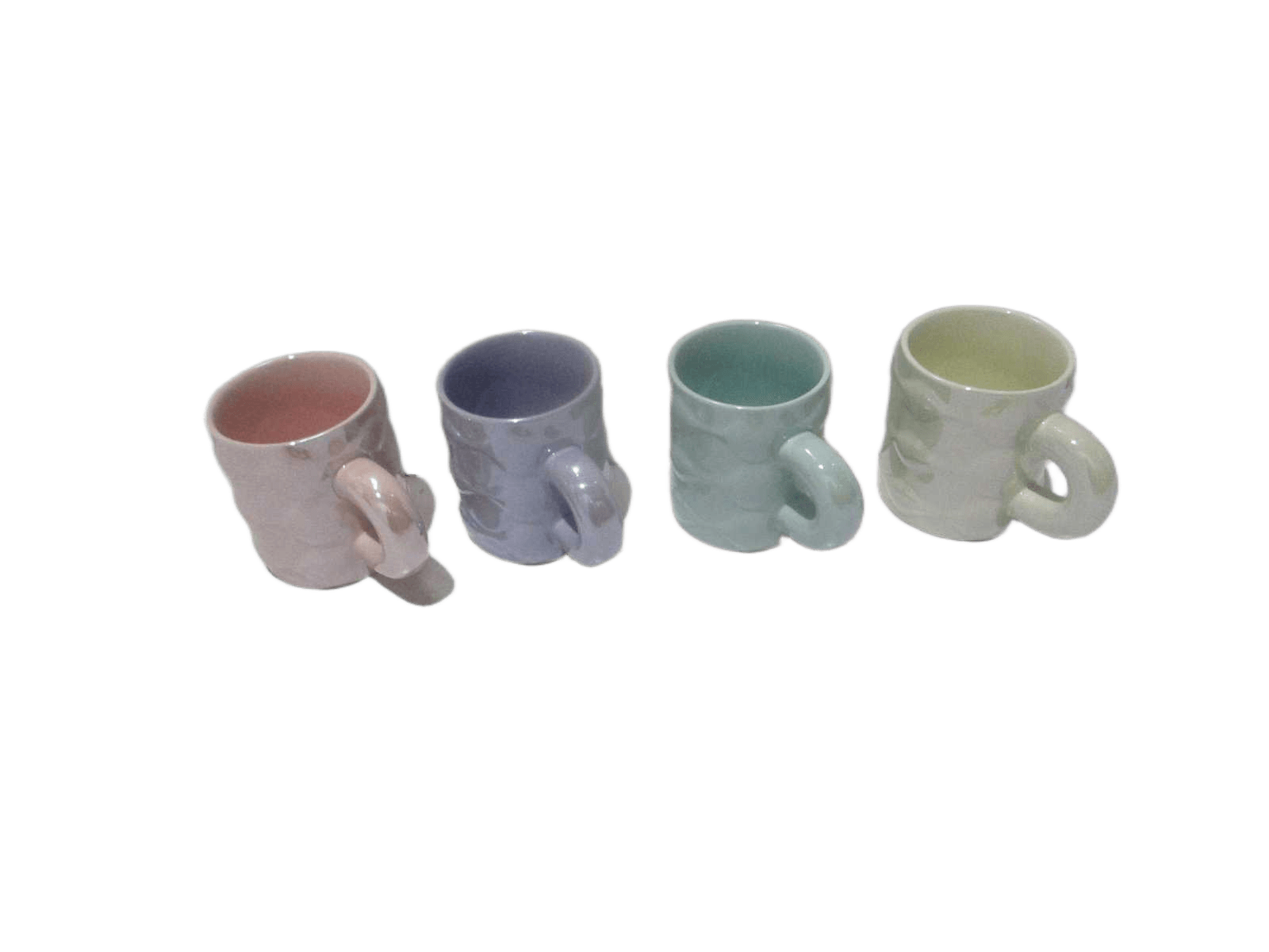 Mug With Shining Ceramic Brown Box Green/Yellow/Pink/Purple 4 Colors Ass 380ml