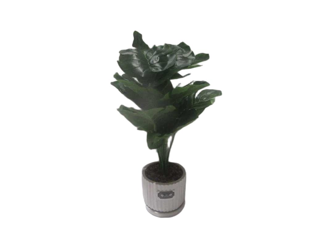 Pot Ceramic W Turtle Leaf, H38cm
