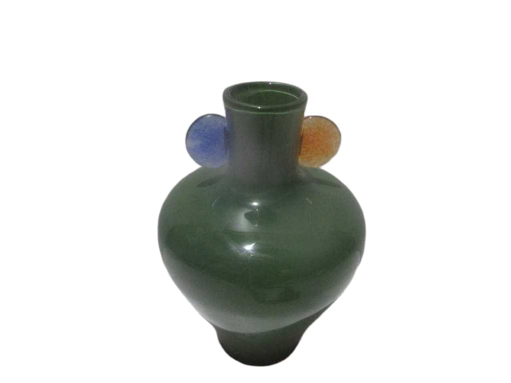 Vase, Glass Bubble Paper+brown Box Packing 'green '21.7*h29.5