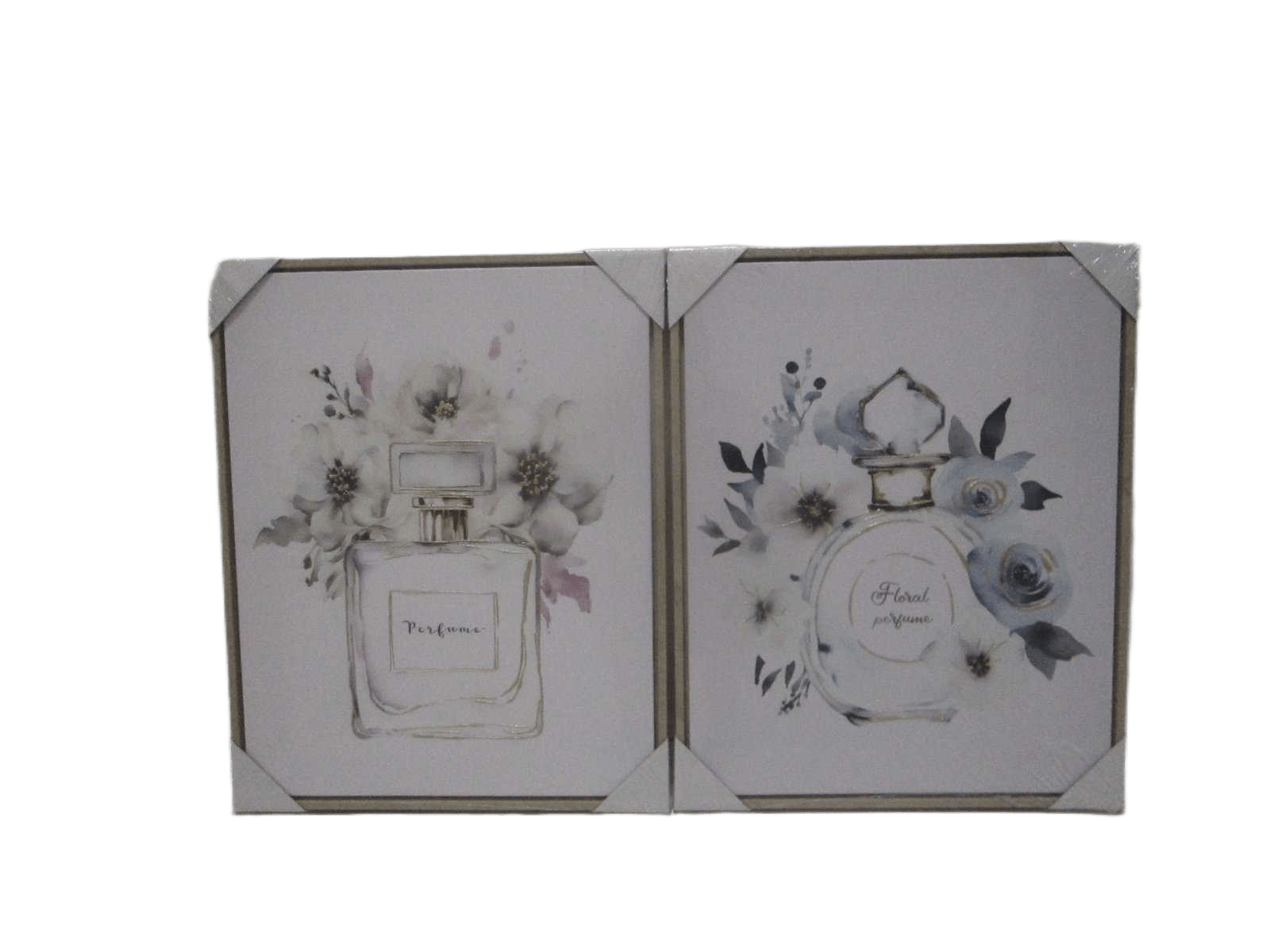 Canvas Printed 2 Assorted Wifh Mdf Back And Plastic Frame Perfum
