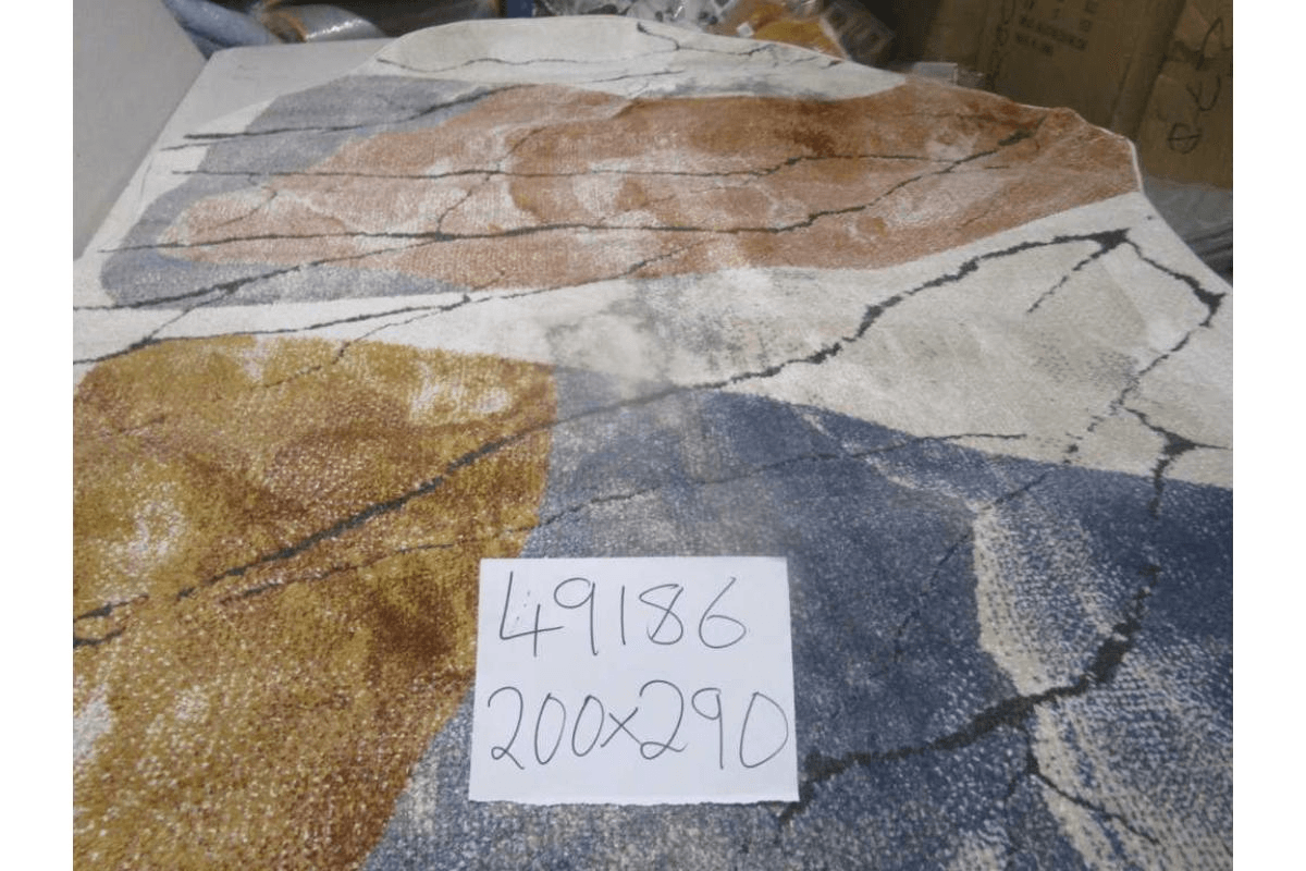 Carpet 200x290 Rio Soft Yarn Headset With Shrink Polyester 2,200 Grm / Sqm 224,000 Pnt/Sqm 12mm Pile Height Free Shape Hjk75 Orange/Cream