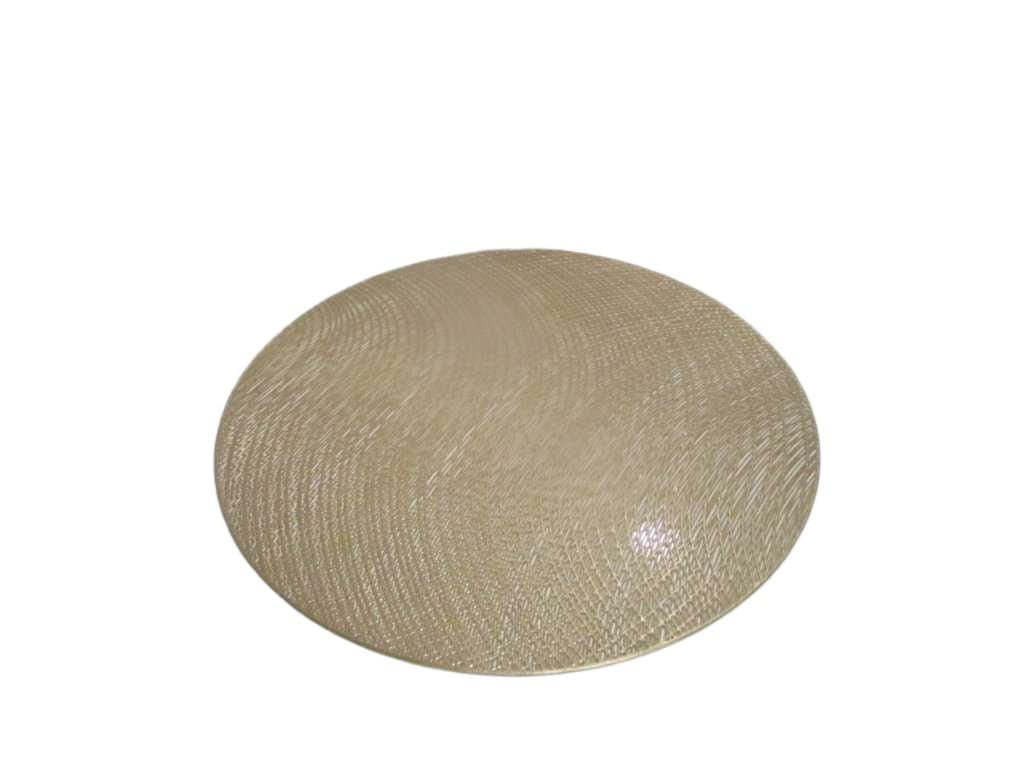 Placemat 100%pvc 90g Round Shape Gold 38x38