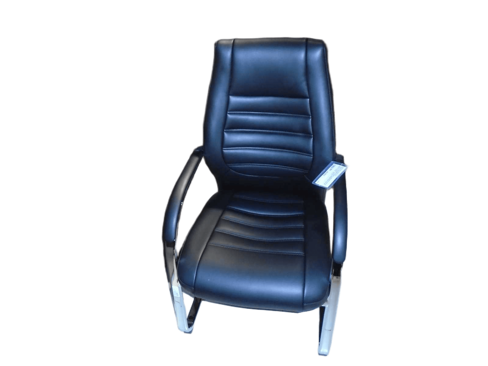 Visitor Chair, Pu Iron Chrome Black Al503-3058w*68d*103h