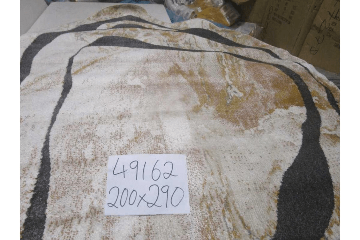 Carpet 200x290 Rio Soft Yarn Headset With Shrink Polyester 2,200 Grm / Sqm 224,000 Pnt/Sqm 12mm Pile Height Free Shape Hjk25 Yellow/Cream