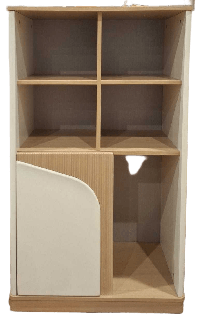 Bookcase Mdf+melamine White Pvc: Ds83-Yj + Oak Pvc: P21139-96