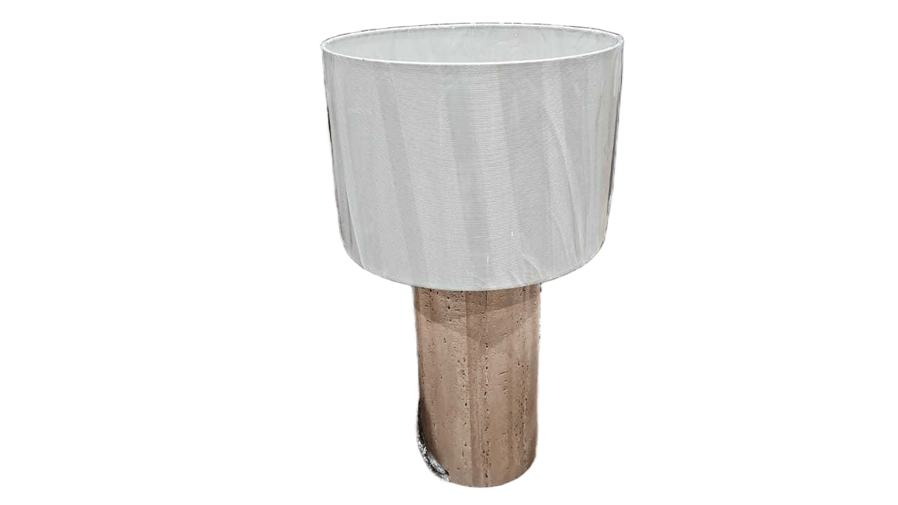 Lamp Auch Red Sandstone Base With Shade Sandstone Red Sand Stone Unfilled With Vdf106 Shade:28x22 Base:20x40
