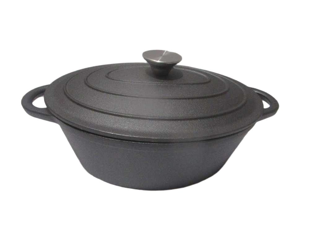 Cast Iron Casserole With Cover 30x22x12 4909g