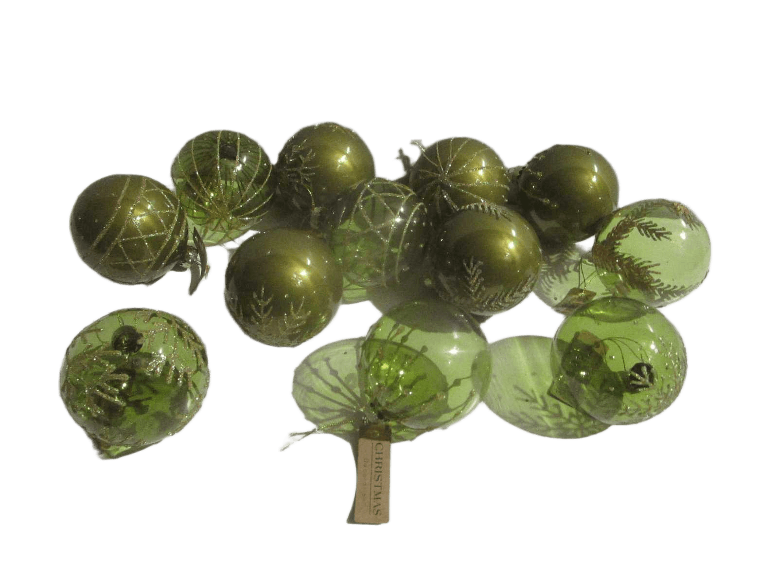 Ball Xmas Glitter 80mm Green