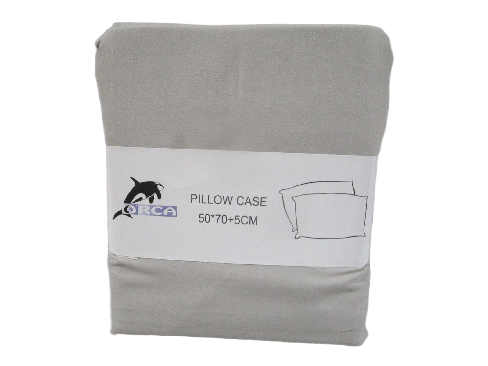 Pillow Case Set Of 2 50x70 +5 Cm Light Grey