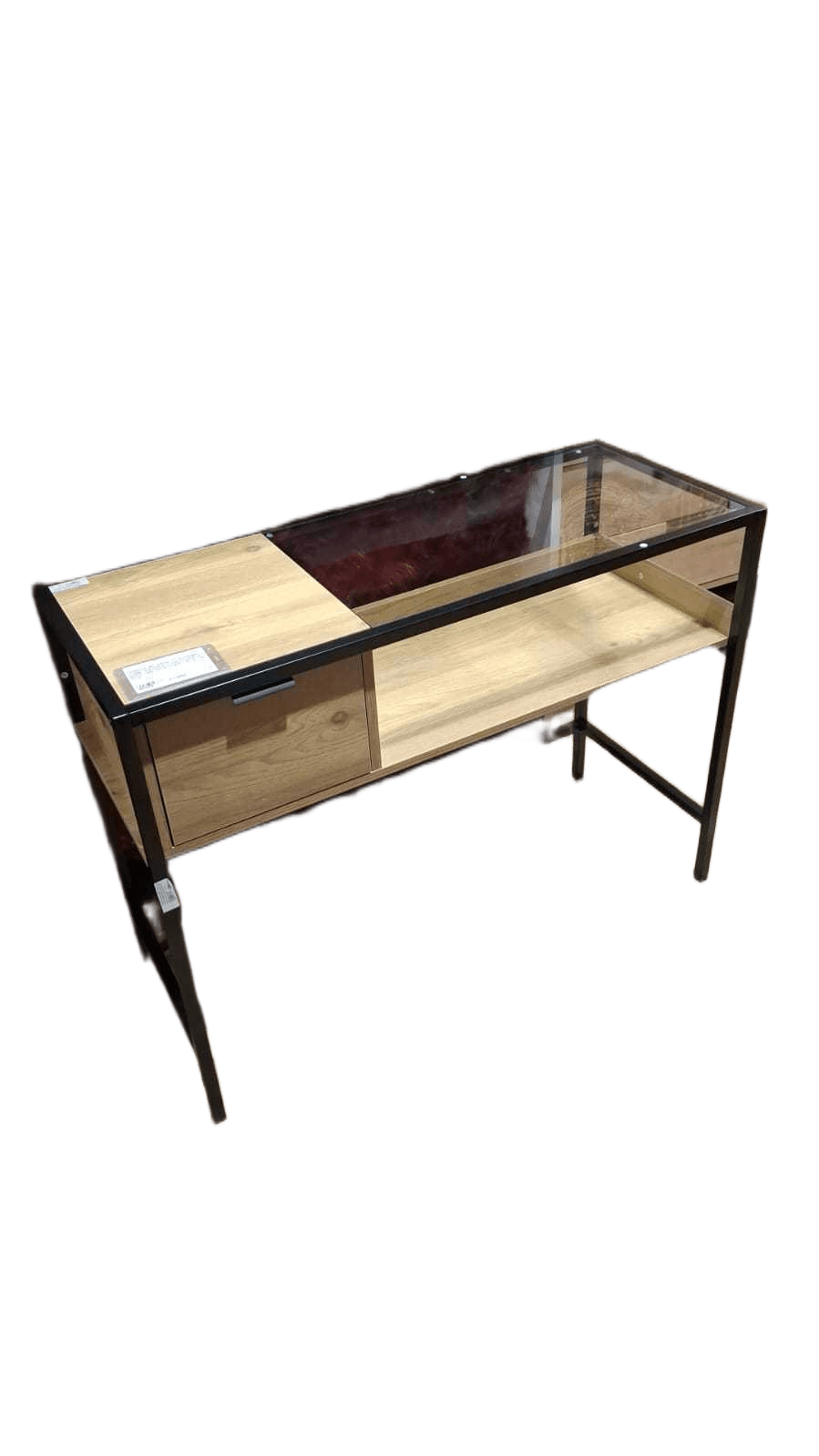 Cabinet Low Wine Black Wood 96272-1 + Oak 83038 90x42x146