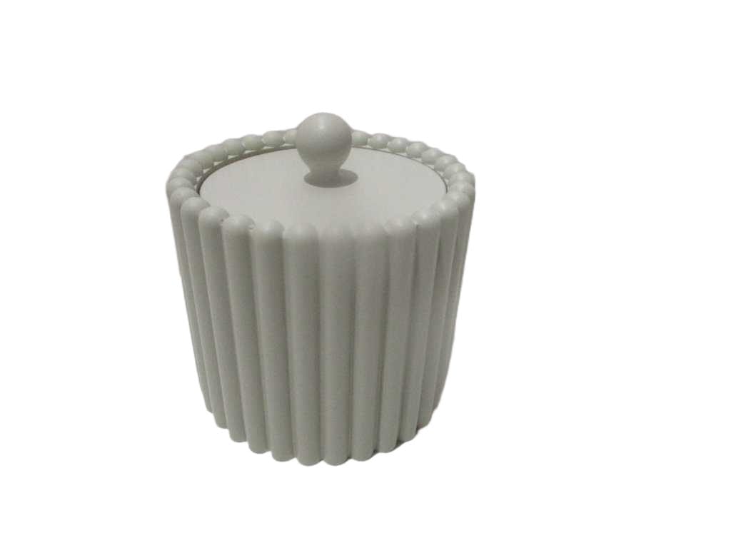 Cottom Box, Polyresin 670g Light Grey 10.7*10.7*11