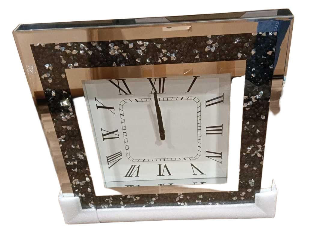 Clock Black Crystal 50x50