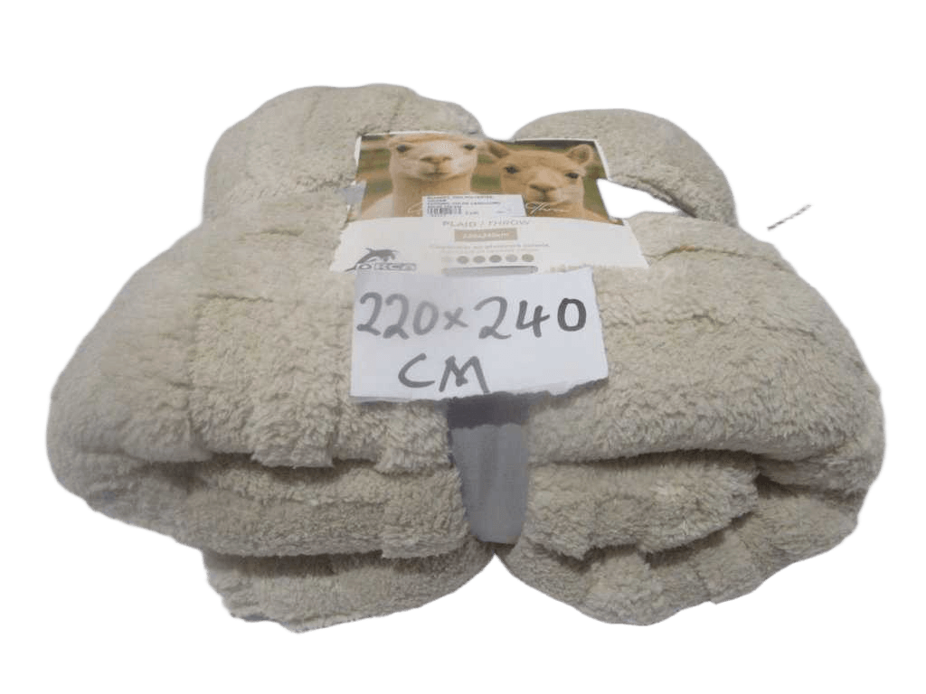 Blanket, 100% Polyester, 220gsm Packing: Color Card+cord Beige 220*240