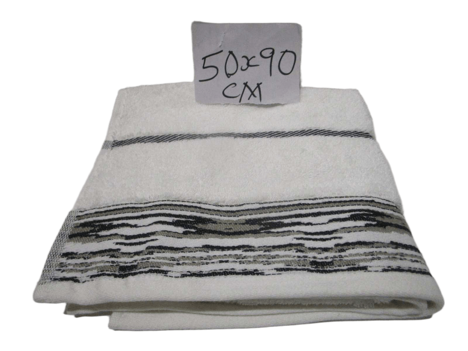 Towel Capricious - Plain Dyed Jacquard - Single Ply - 550 Gsm - Combed Cotton- Polyester Insert Stripes