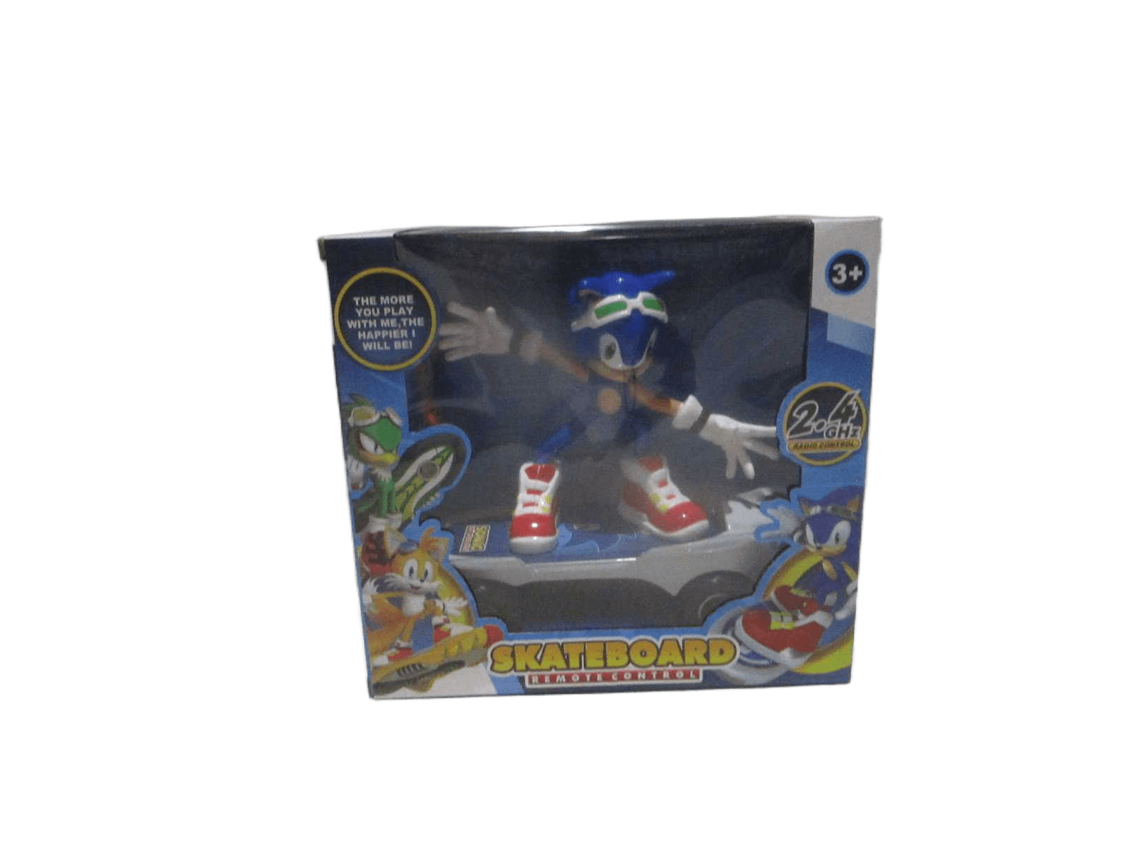 Remote Control Skateboard Sonic Skateboard:need 4x1.5v Aa Batteries Remote:need 2x1.5v Aaa Batteries Window Box As Photo 24x22.5x12