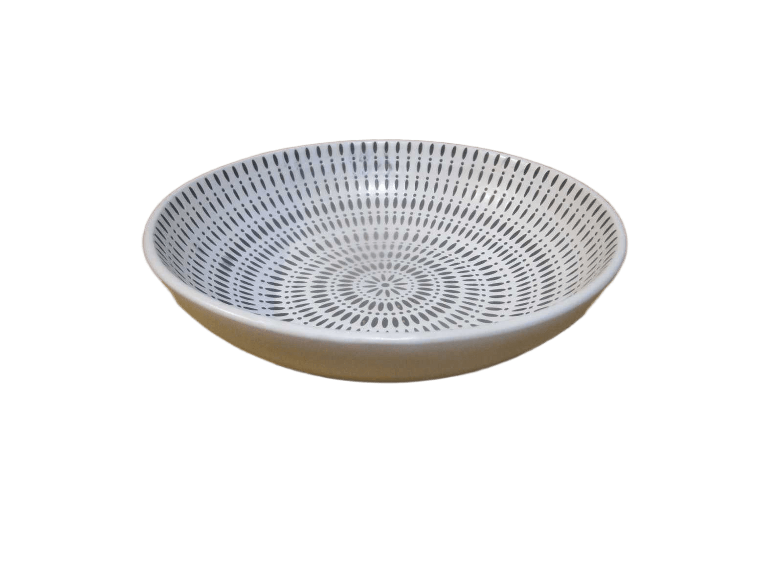 Bowl Soup , Stone Ware Pad Printing 8" 21cm