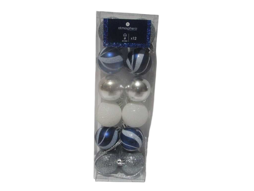 12 X 40mm Balls Xmas