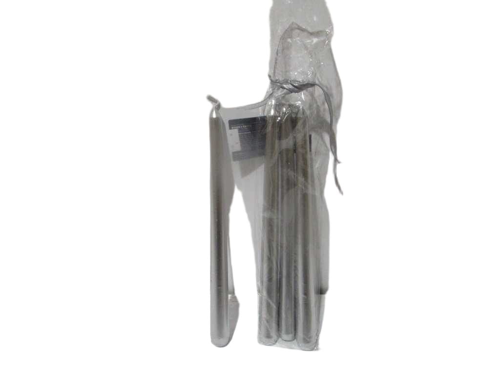 Satin Silv Din Candle X4 192g
