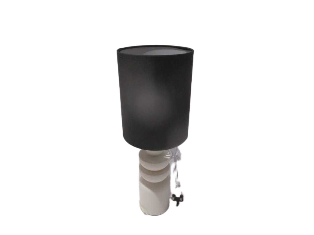 Table Lamp Ceramic With Fabric Shade Base: 9,2*9,2*23,5cm Sh:16*16*20 Cm H: 44,5cm