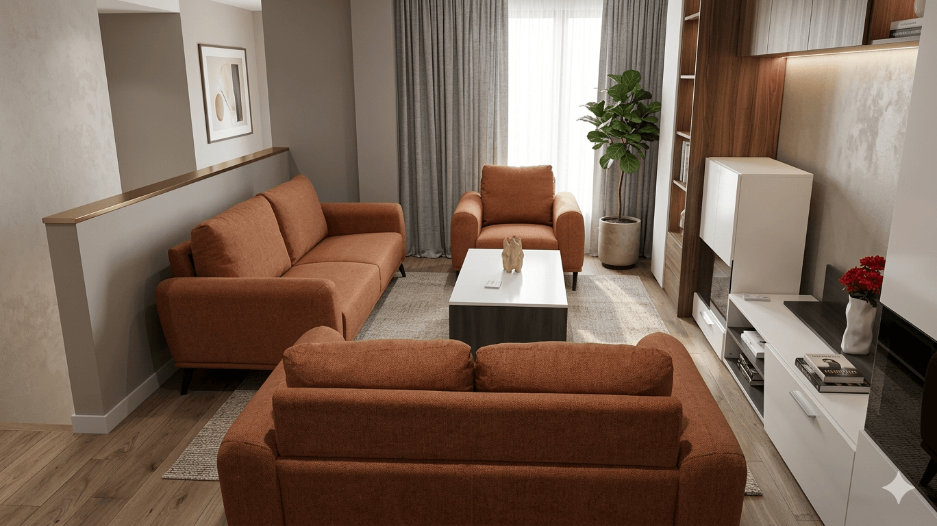 Sofa Fabric 321, Without Pillowht188-12 Brownfabric, Wood, Foam