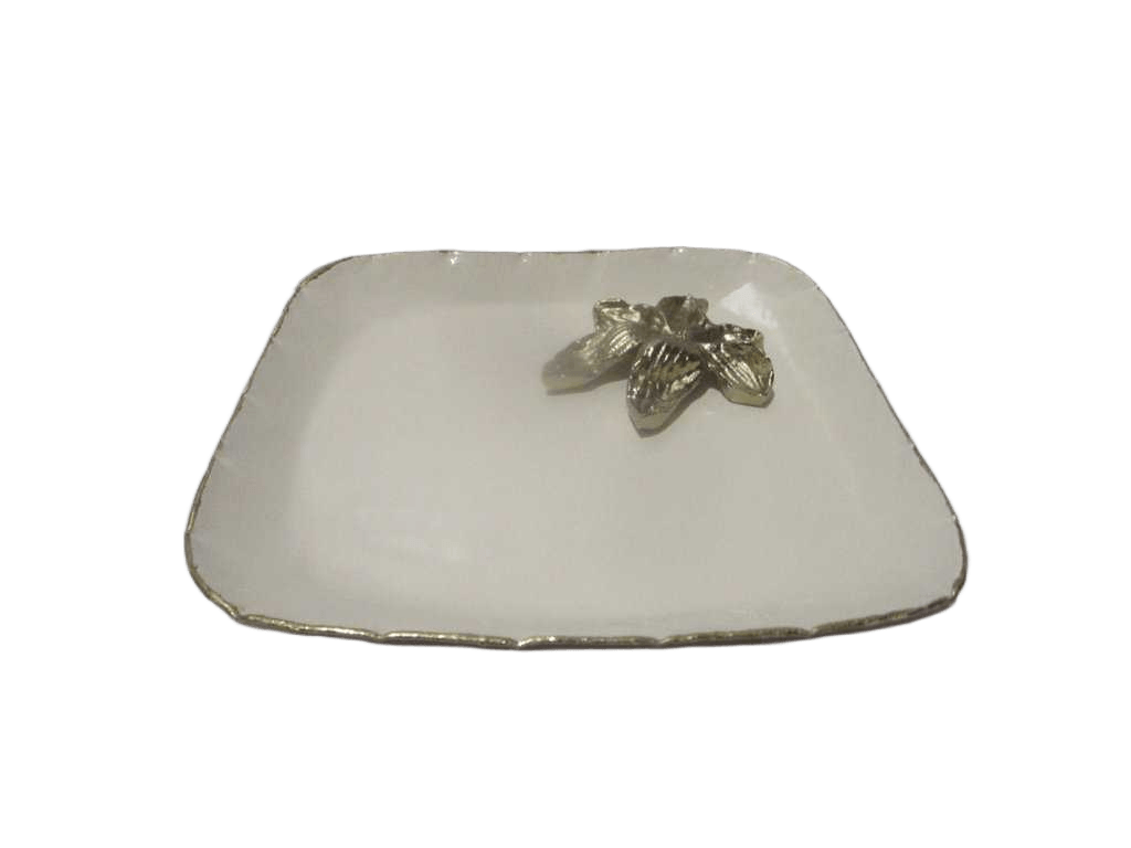 Plate Square Iron Alluminium Champagne Insert