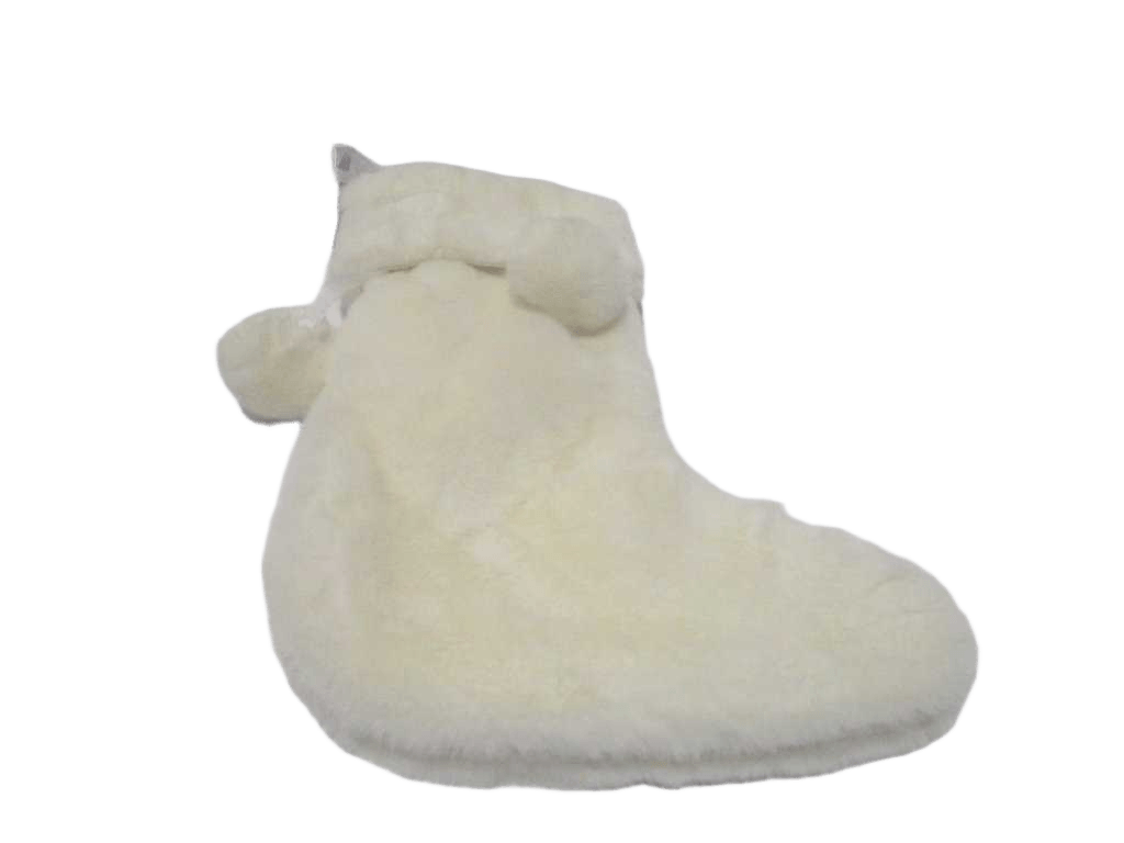 White Fur Xmas Sock H45cm
