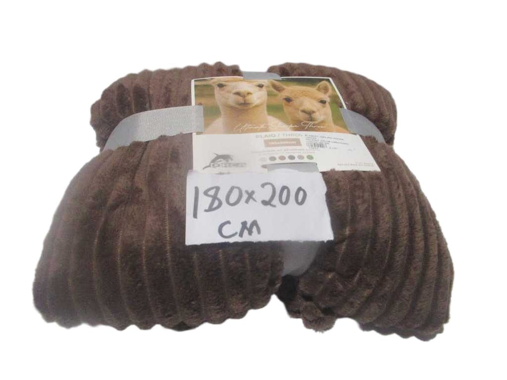 Blanket, 100% Polyester, 220gsm Packing: Color Card+cord Coffee 180*200