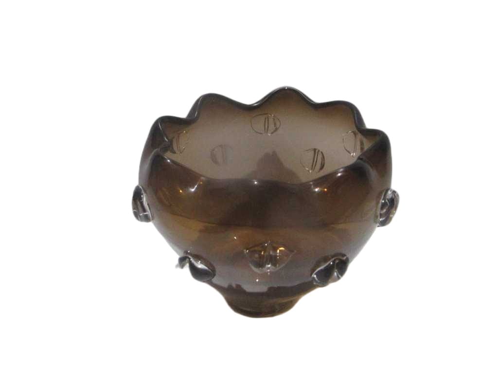 Vase Glass 'light Brown '265x215