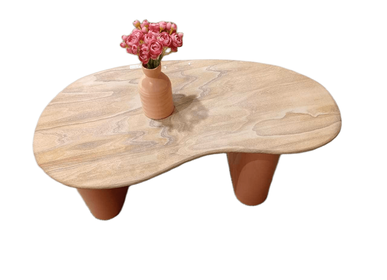 Coffee Table 2 Mm Iron Drums Raimbow Marble Top