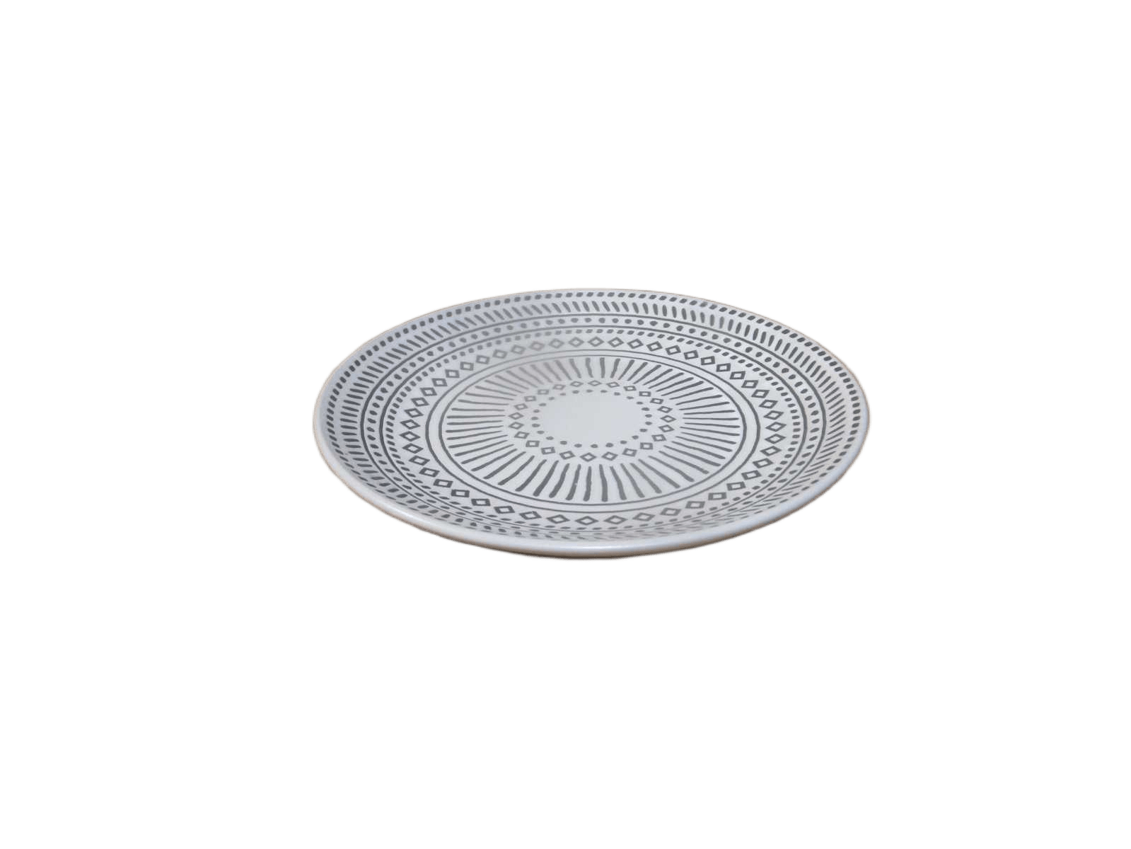 Plate, Stone Ware Pad Printing 2 Tone 8" 21cm