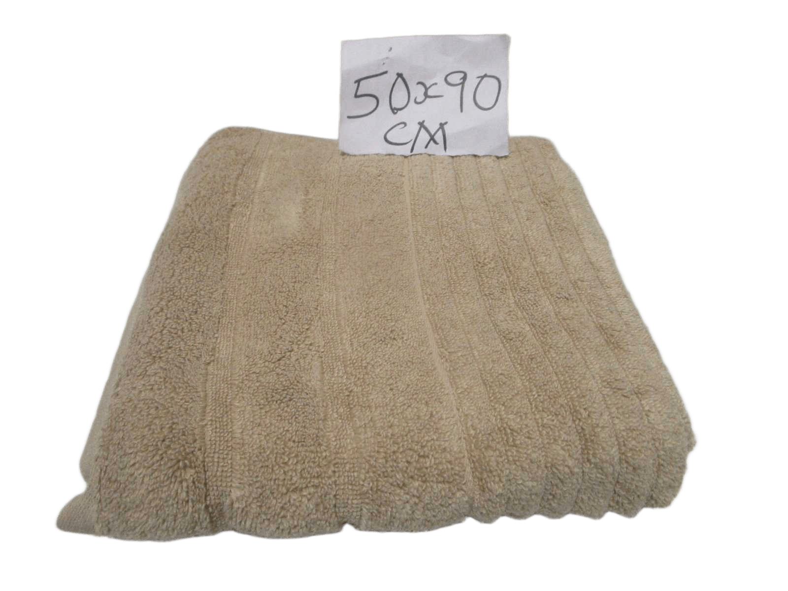 Towel Verna - Plain Dyed Dobby Terry - Zero Twist Cotton Yarn - Narrow Ribbed Pattern - 500 Gsm - Single Ply