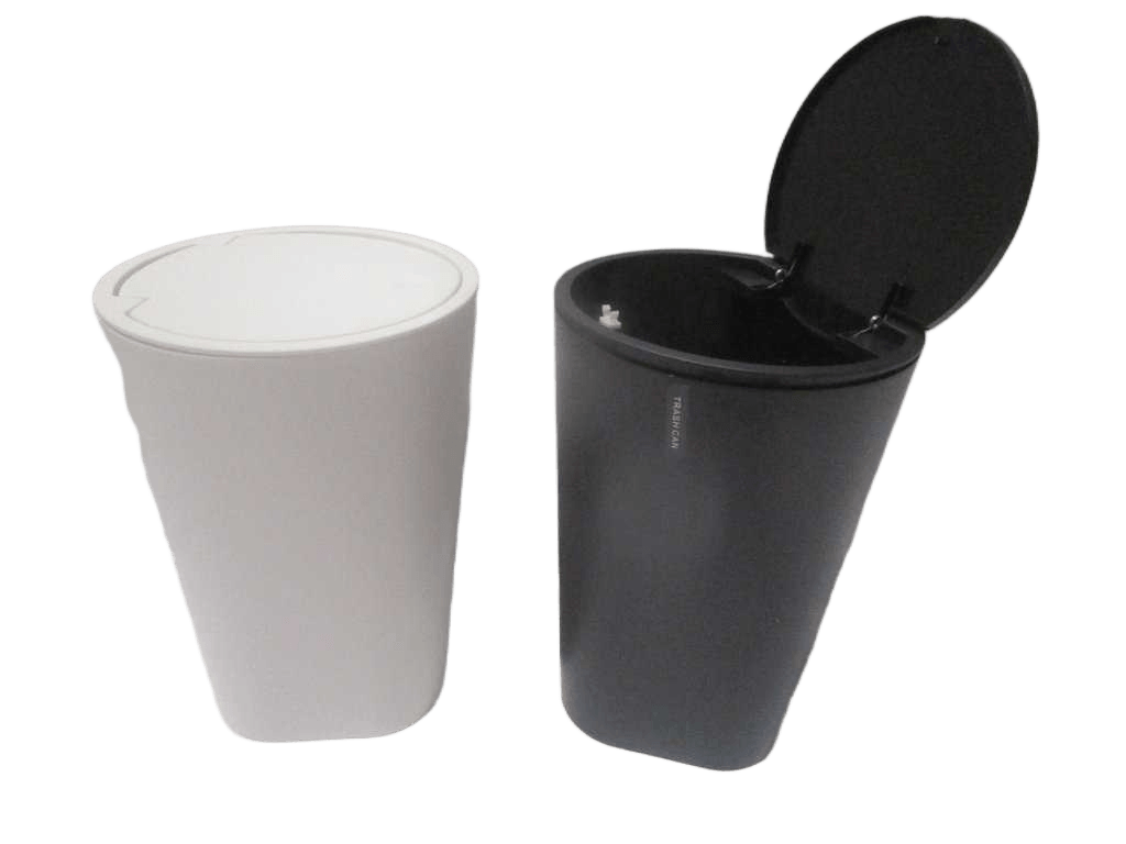 Trash Can Black/White Ass 19.4x27.4