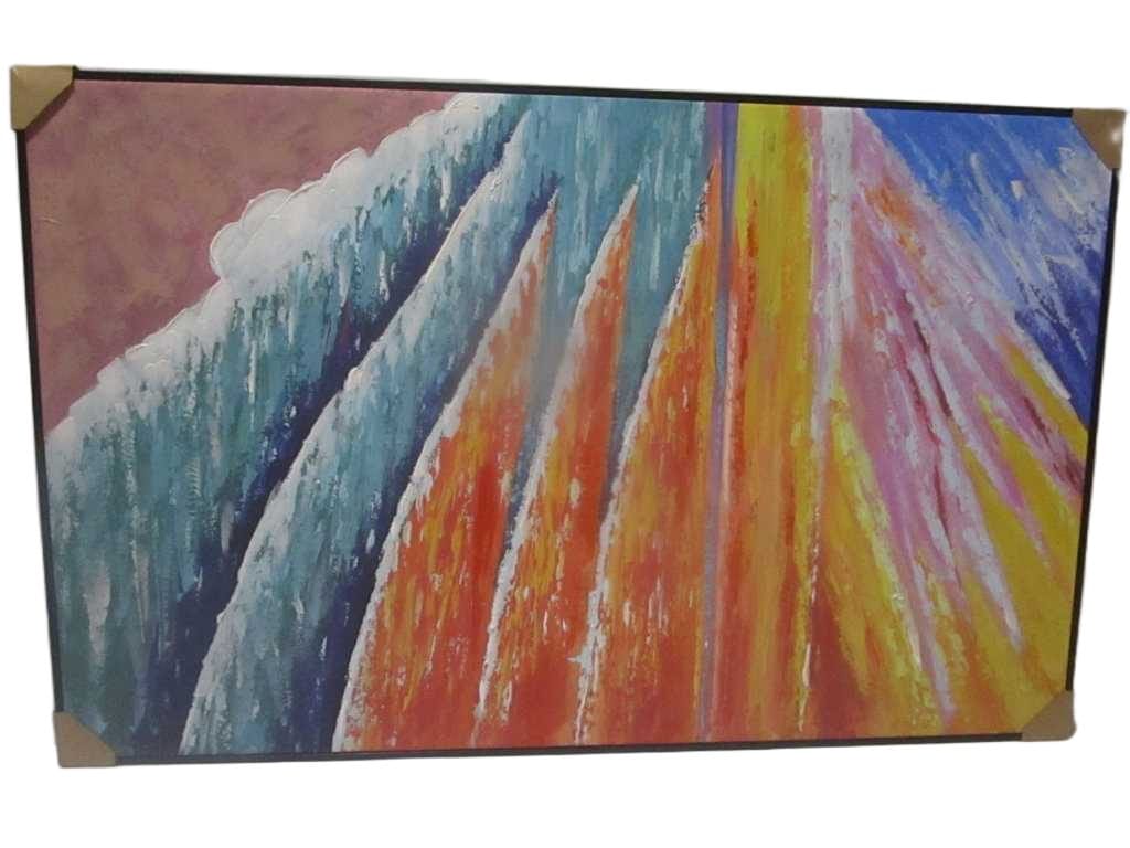 Painting, Ps Frame Back: Wood+non-Woven 100*160