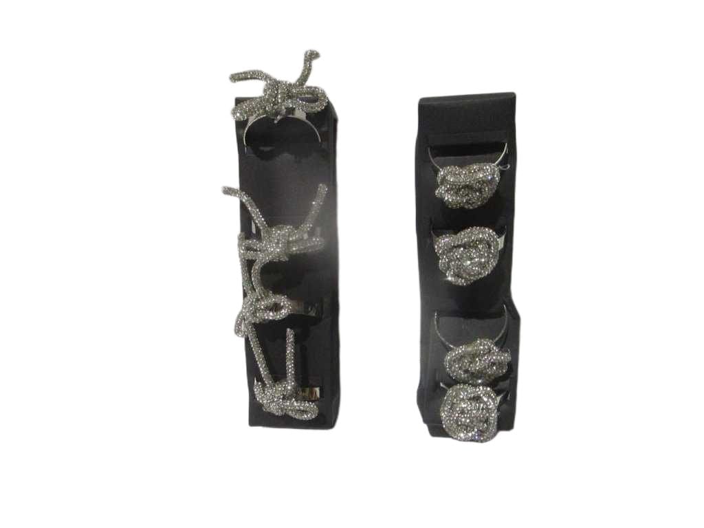 Napkin Ring Set4 Silver 2ass