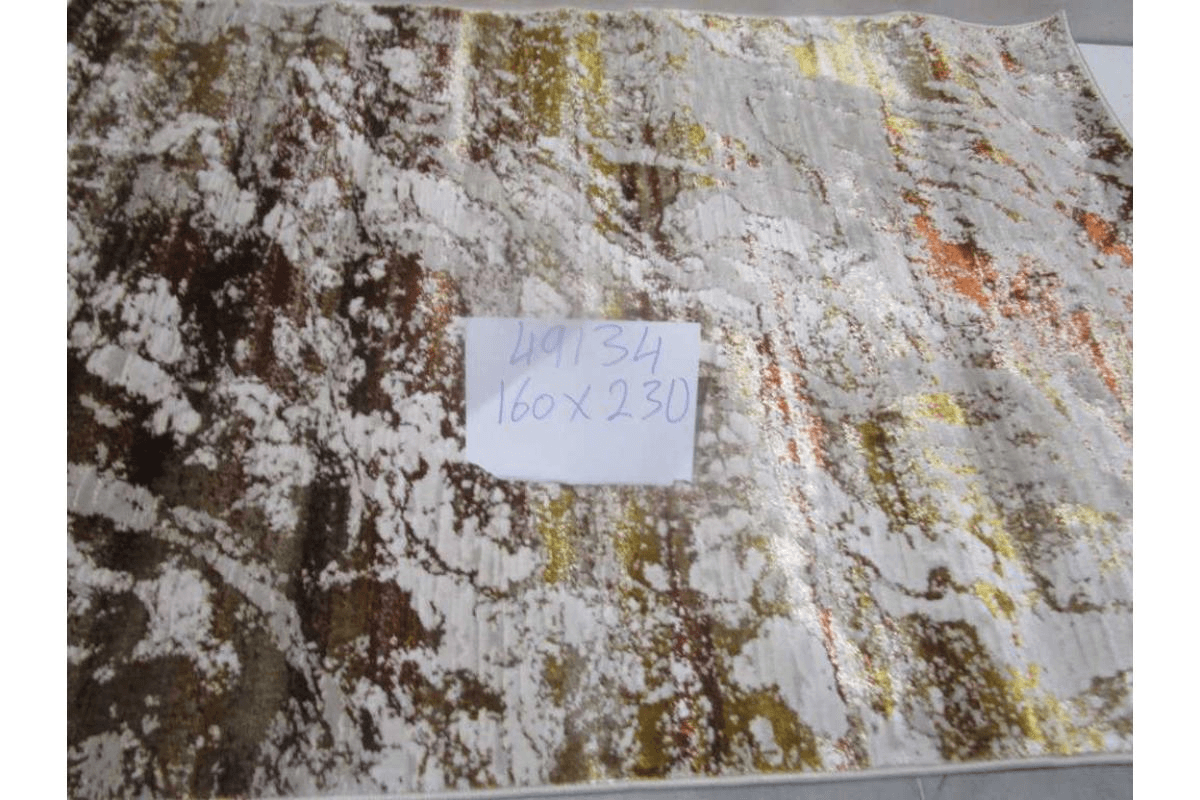 Carpet 160x230 Shiny Shrink Polyester + Pp 2,200 Gsm 604,000 Pts 8mm Pile Hight Cream/Copper