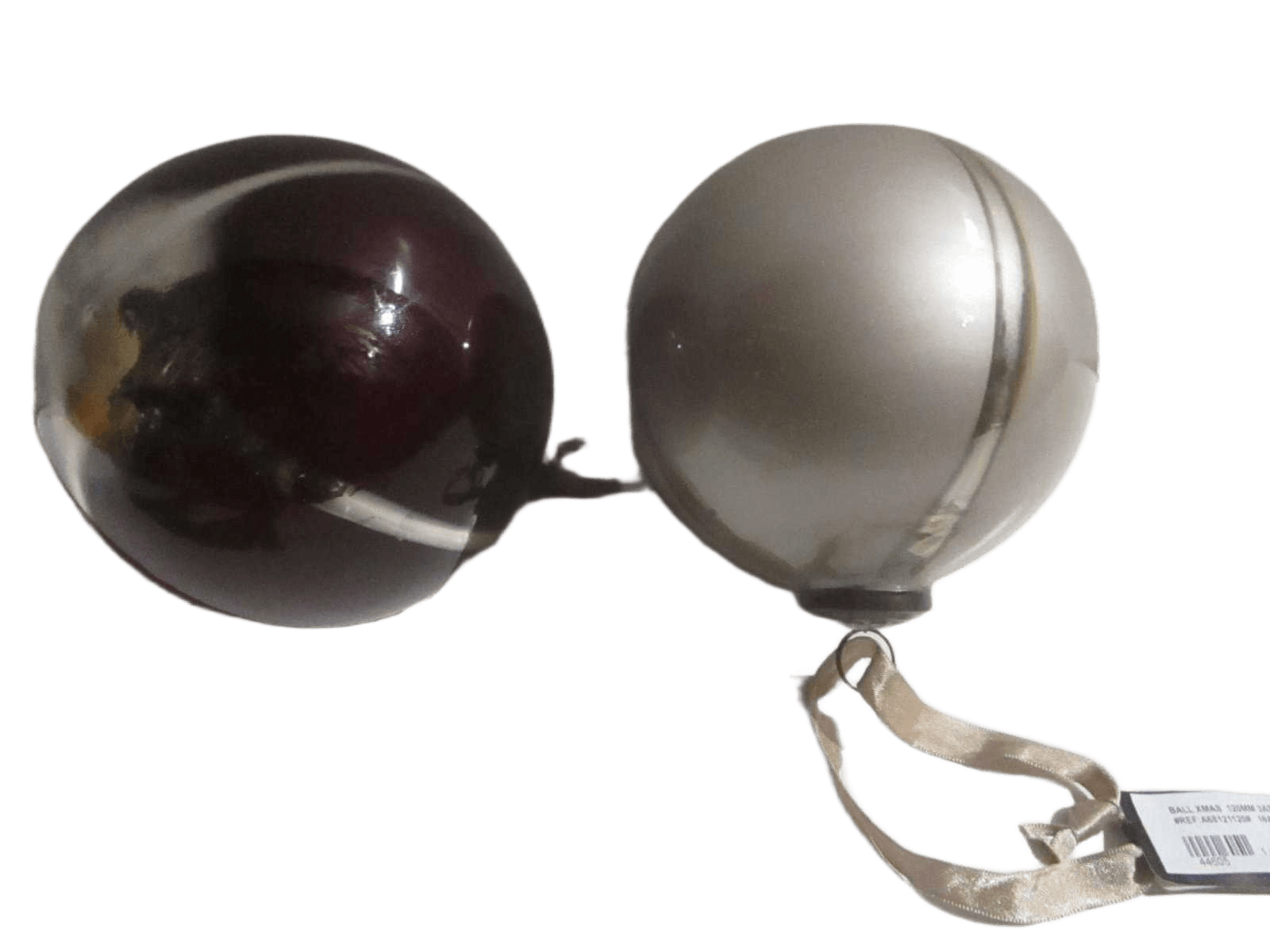 Ball Xmas 120mm 3ass Stripe