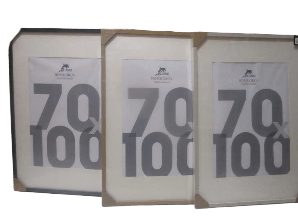 Photo Frame , Border Width 2cm, Border Hight 3.5cm Shrinking Packing 70x100 3 Col Ass Walnut/Beige Wood/Black Wood 70x100,deep 3.5cm, Width 2cm