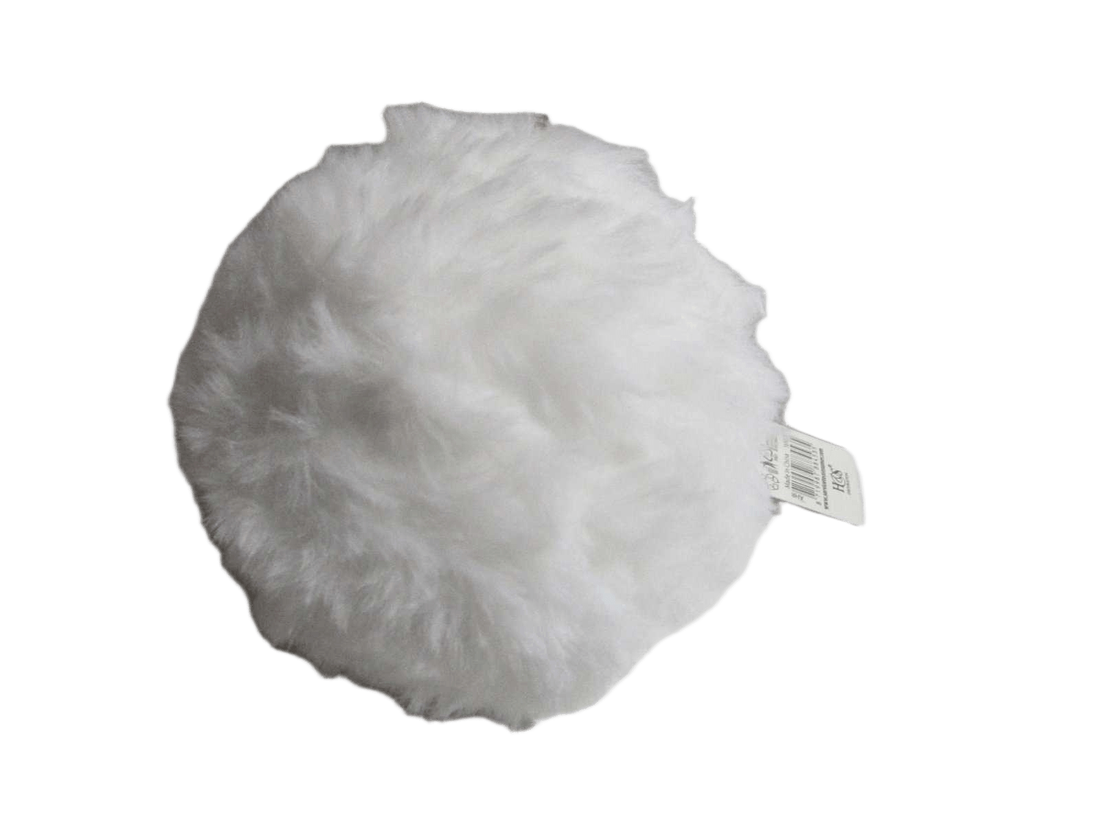 Ball Xmas 120mm Faux Fur White