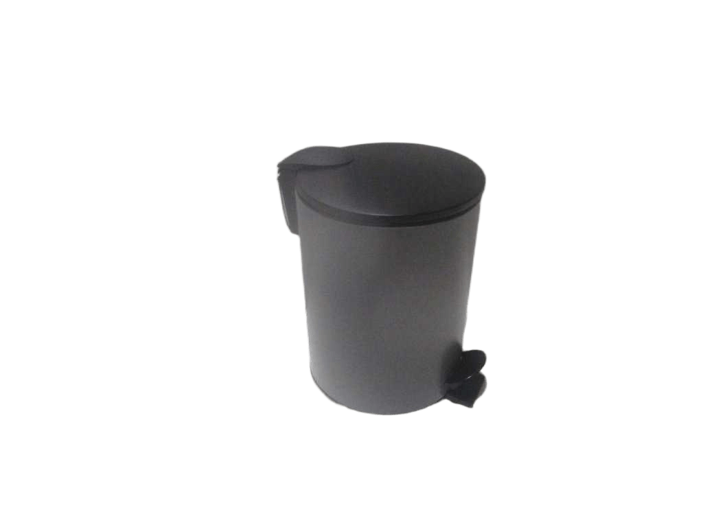 Dustbin Metal Frein De Chute 3l - Gris/Black
