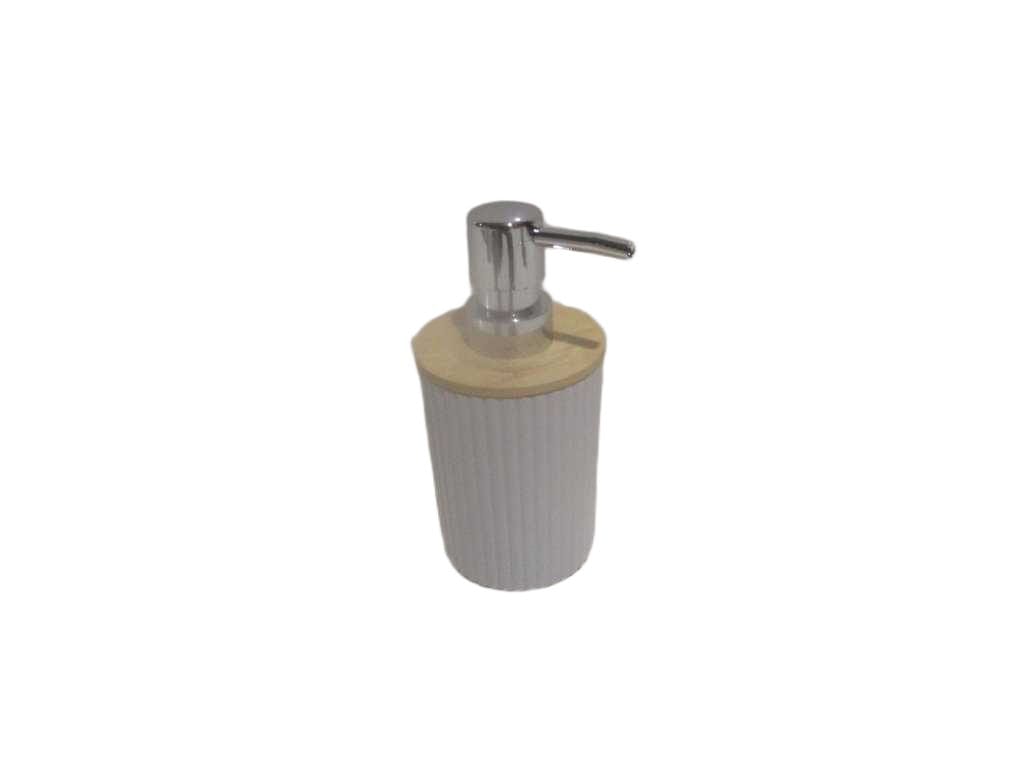Soap Dispenser, Pp+bamboo 99g Light Grey Dia 7.5*16.5