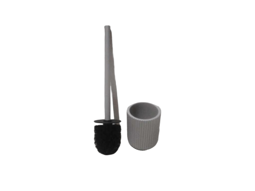Brush Toilet Wc Polyresine Striee- Gris Clair