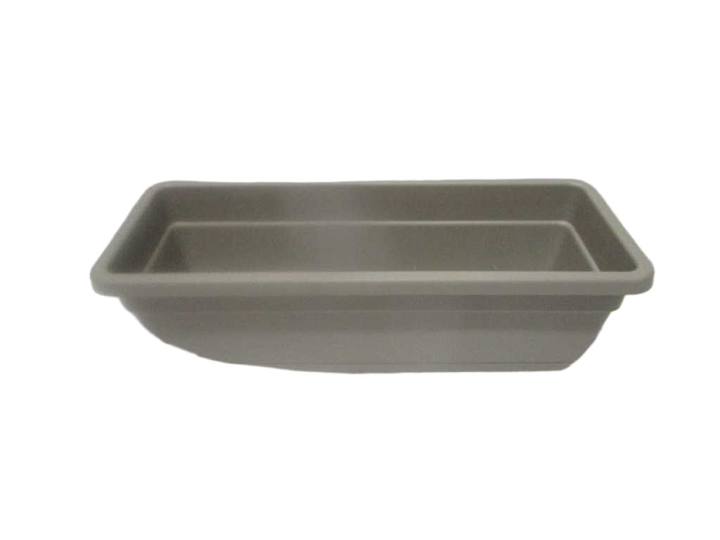 Flower Pot Iris Pp With Plate 507g 100% Recyclable Light Grey 50.7x19.6x15.9