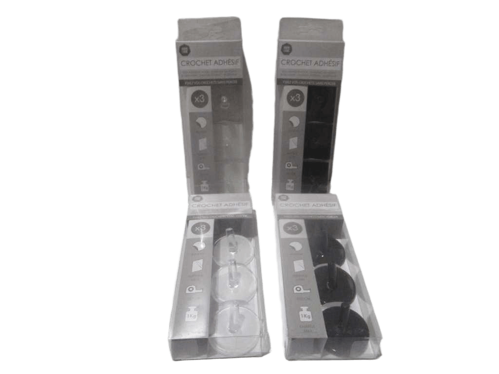 Hook Plastic Adhesive X3pcs